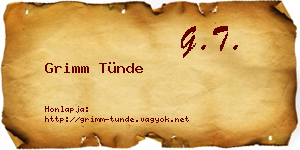 Grimm Tünde névjegykártya